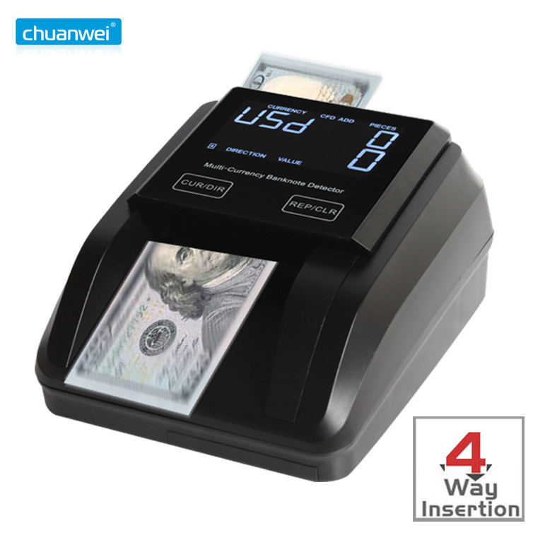 FCC IR MG UV Counterfeit Money Detector Spectrum SGD RUB LCD Display